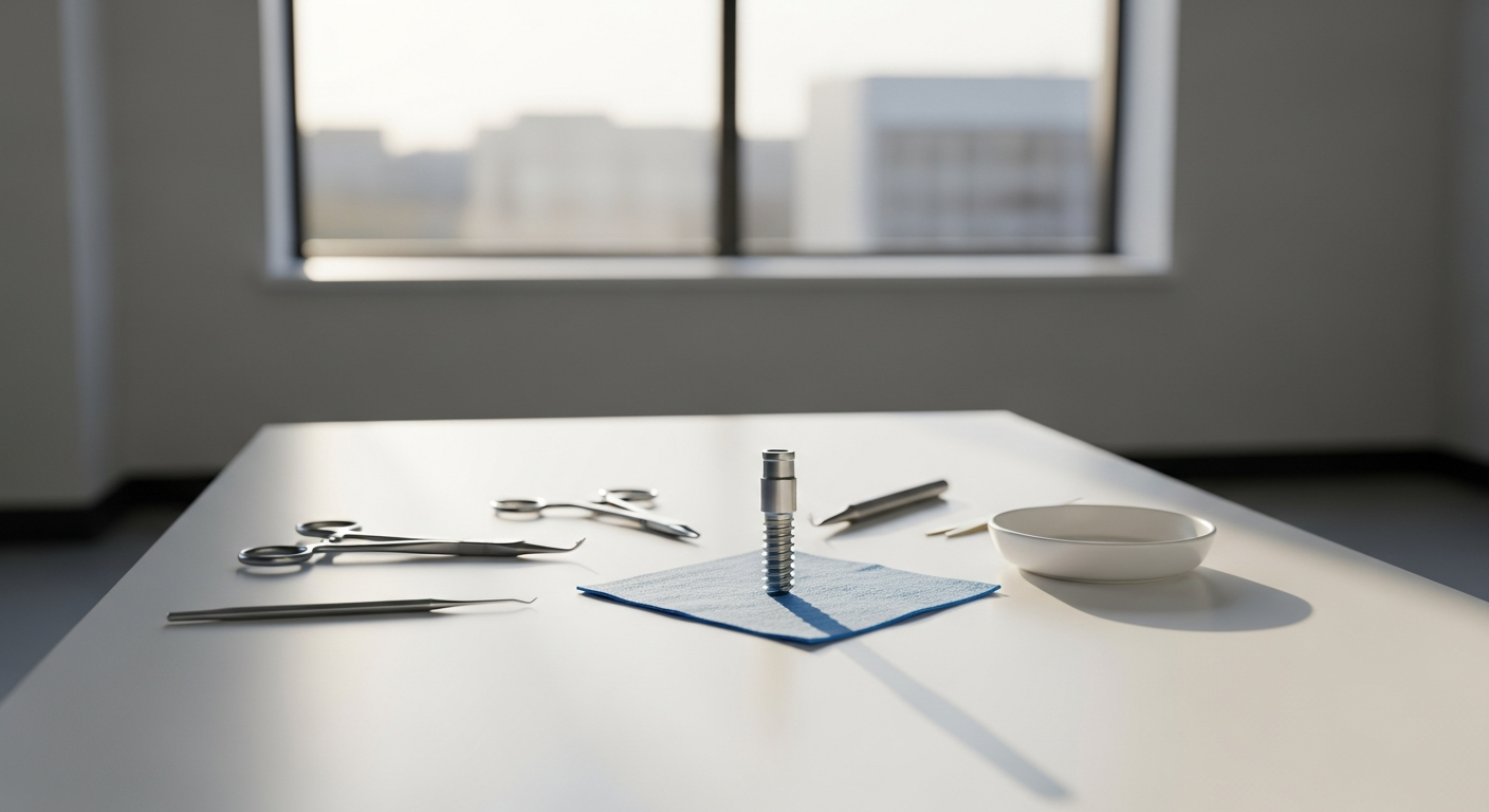 Wide editorial photograph relevant to implant: a clean, modern, culturally neutral scene with soft natural lighting, no people, no text, no signage.